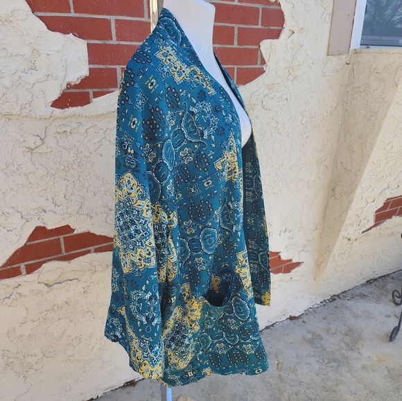 Medium Women House of Harlow 1960 REVOLVE kimono open jacket boho print - Picture 4 of 16